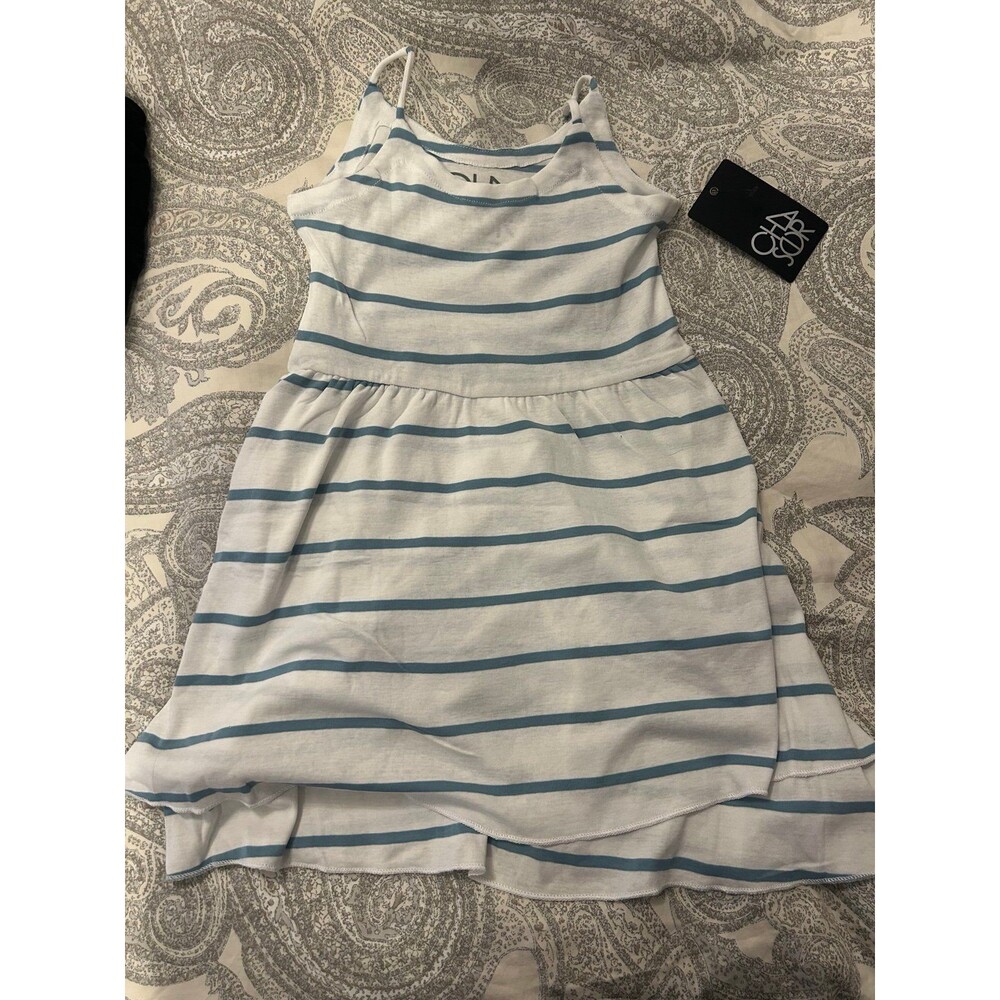 NWT 4T Chaser dress white with blue stripes